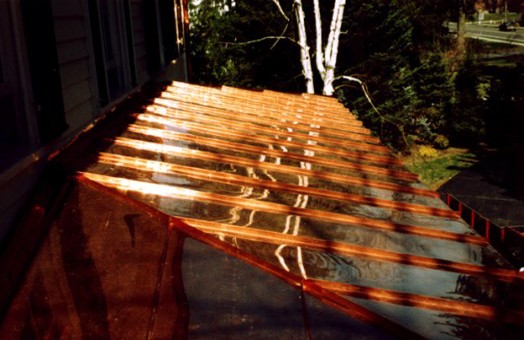 Copper Standing Seam Roof Over Entrance Of Center Hall Colonial In Kinderhook, NY